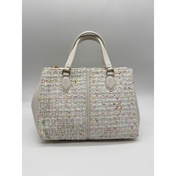 On 34th Robbinn tweed medium women's satchel crossbody bag - White Multi - Picture 2 of 13
